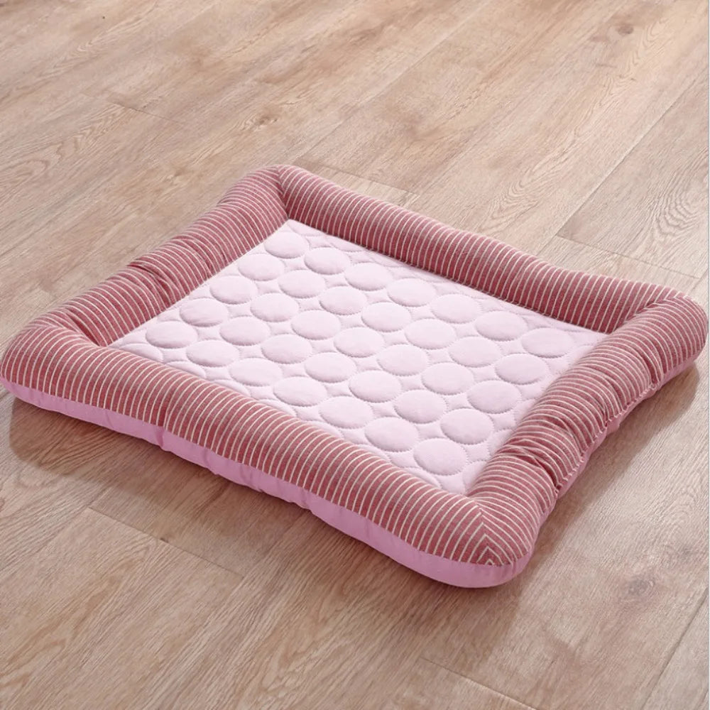 Soft Ice Silk Material Cooling Pad Bed for Dogs & Cats Summer