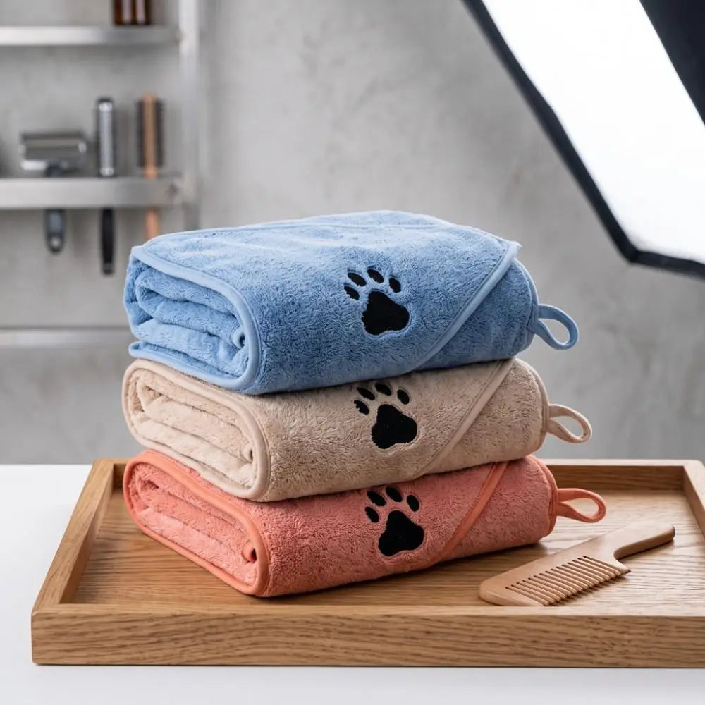 Cute Paw Print Super Absorbent Dog Bath - MyPetDollar.com