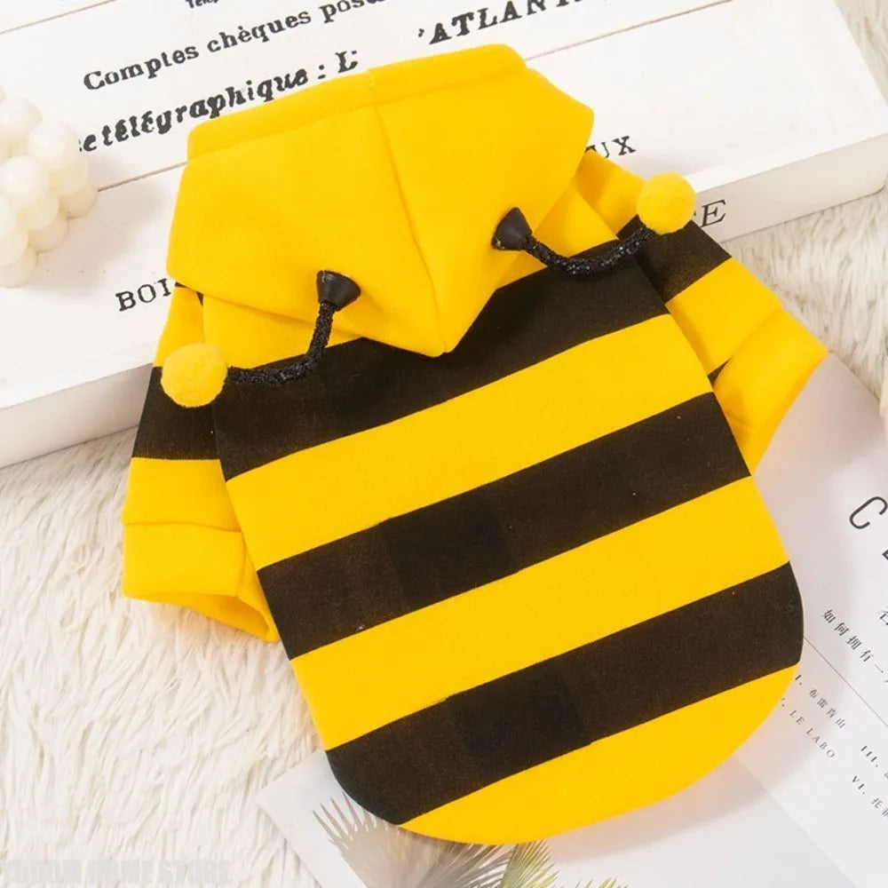 Soft Pet Bee Outfit Hooded Breathable Winter Warm Cosplay – Beekeeping – view 3