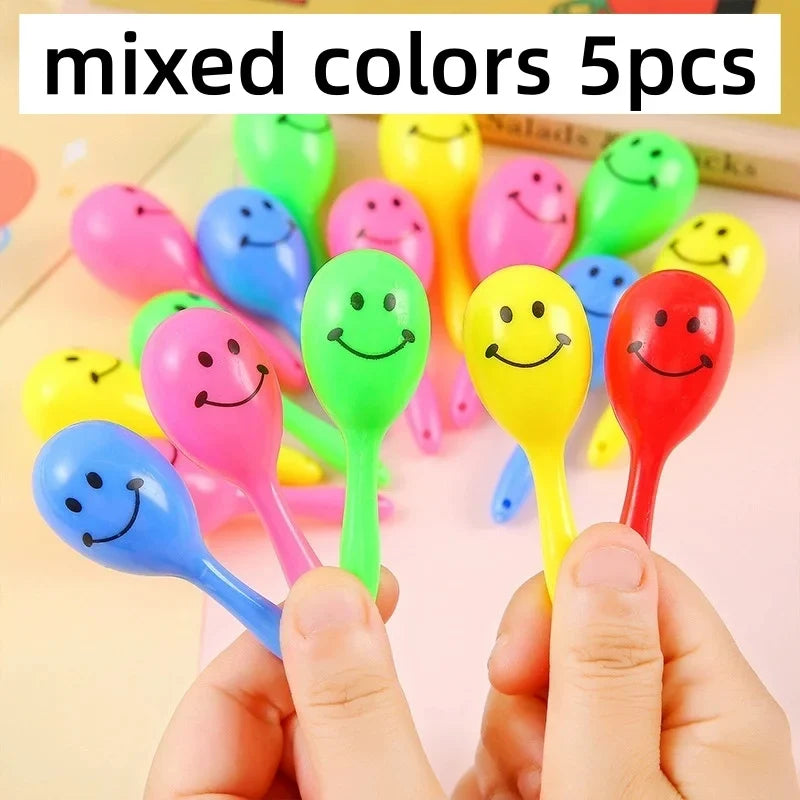 Novelty Face Style Mini Parrot Rattle Sand Hammer Ball
