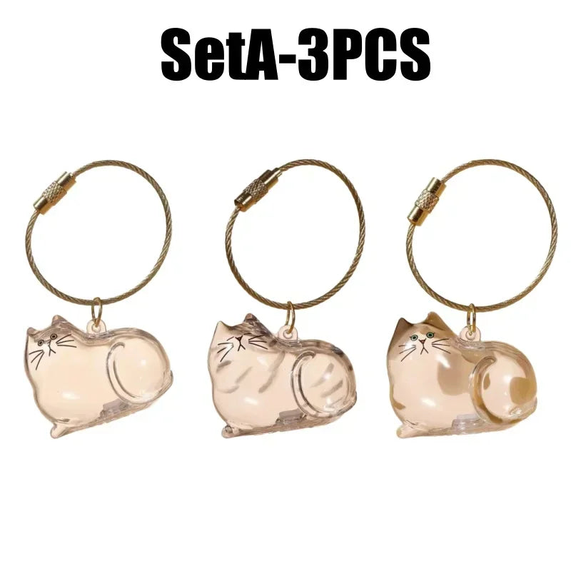 Cute Transparent Cat Fur Display Capsule Plaything