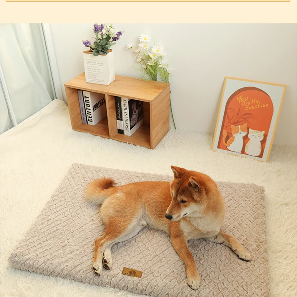 Winter Dog Crate Bed,Plush Faux Fur - MyPetDollar.com