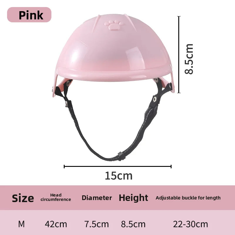 Pet Helmet Pink Dog & Cat Motorcycle Sports Outdoor – 4 Colors