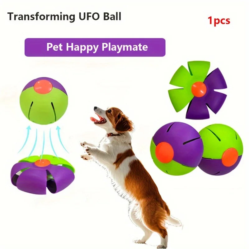 1Pc Deformable UFO Shaped Dog Toy, Durable - MyPetDollar.com