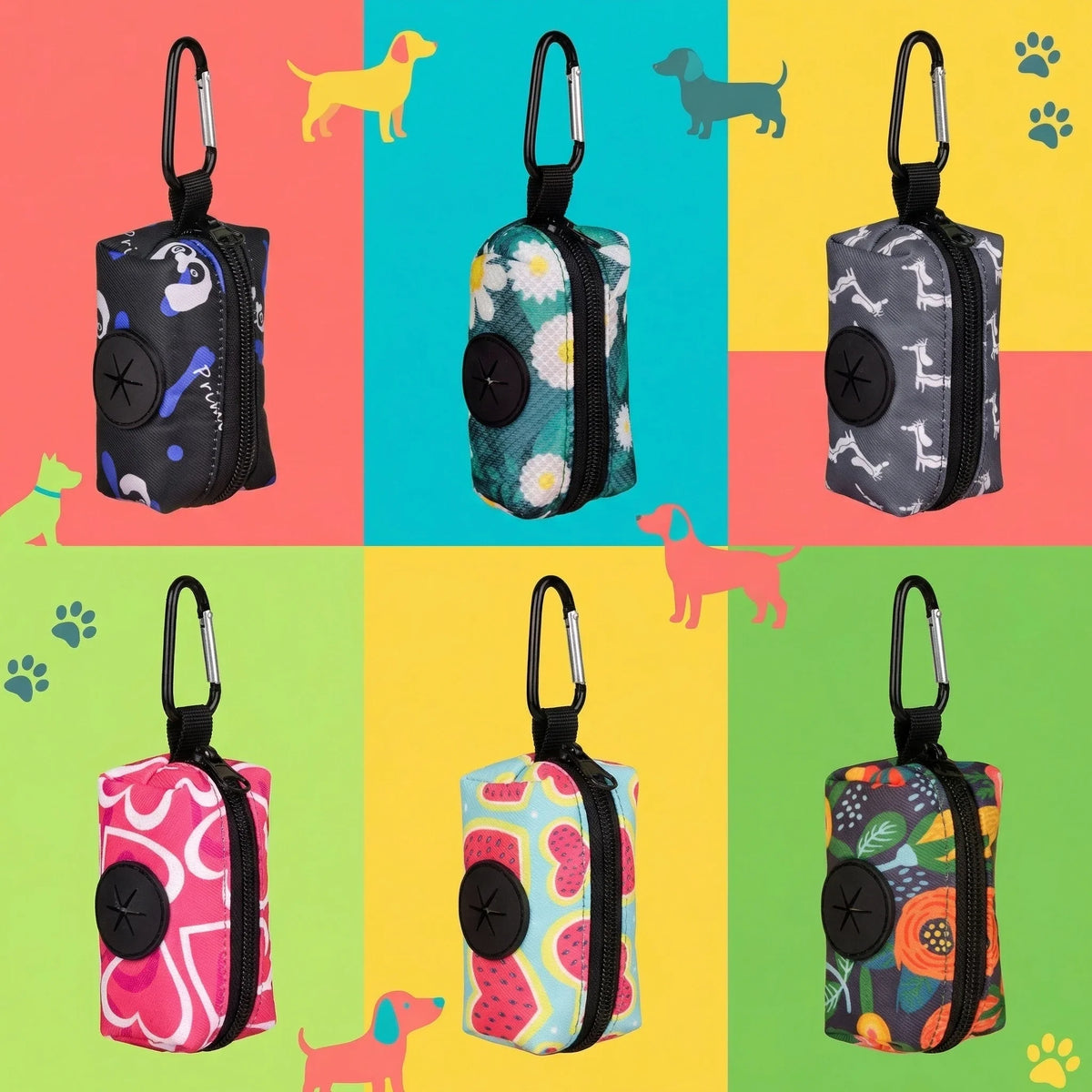 Brightly Colored Pet Dog Poop Bag Holder - MyPetDollar.com