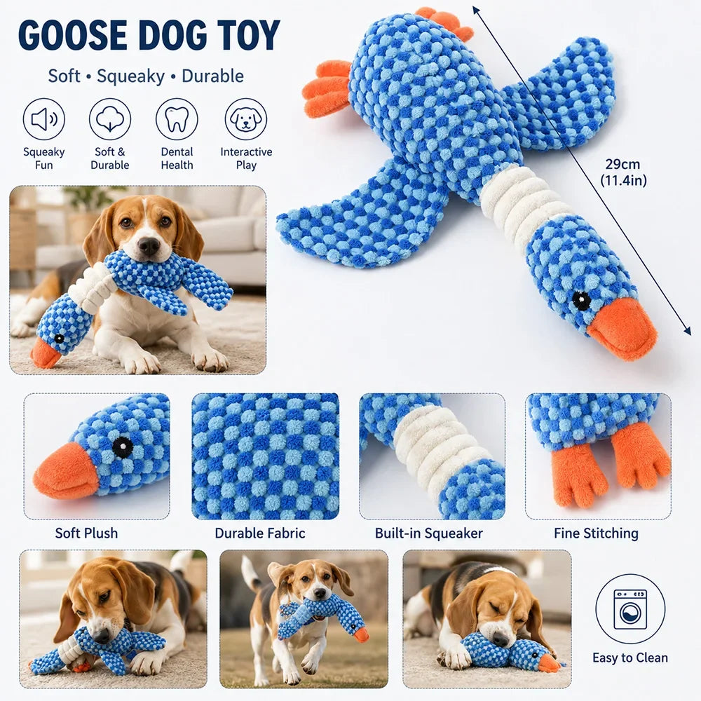 Durable Pet Plush Plaything with Squeaker Cat & Dog Puzzle, Soft