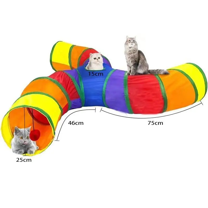 Durable Cat Tunnel Tube Kitty Bored Pet Toys