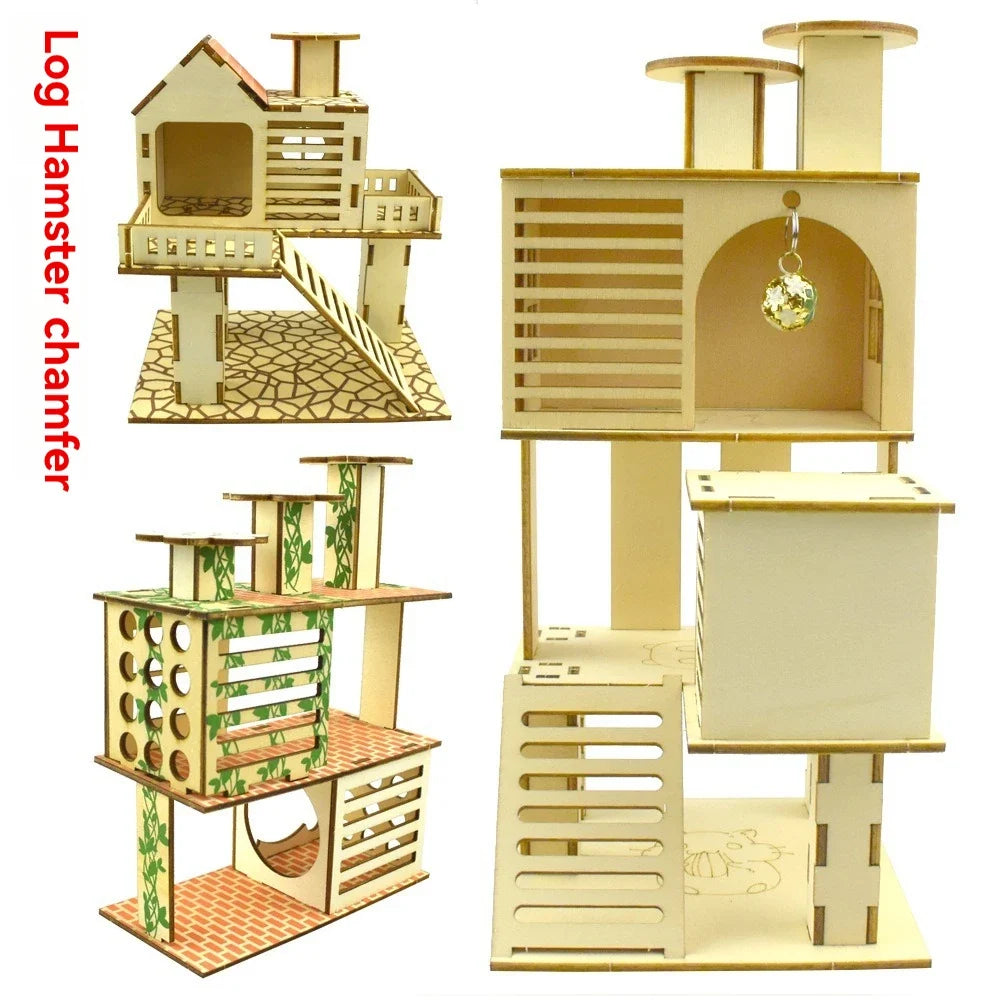 Hamster chamfer minipet toy tree nest ladder - MyPetDollar.com