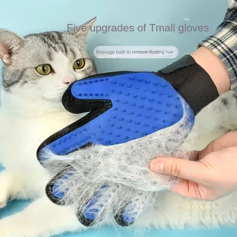 Silicone Pet Grooming Gloves Cats Hair Brush - MyPetDollar.com