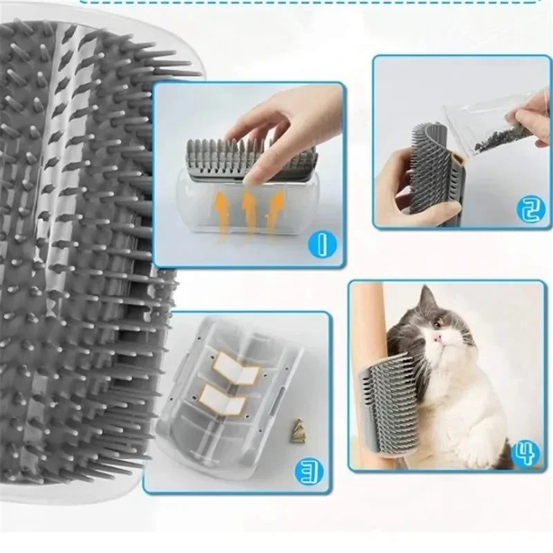 Wall Mount Corner Cat Self Groomer Comb - MyPetDollar.com