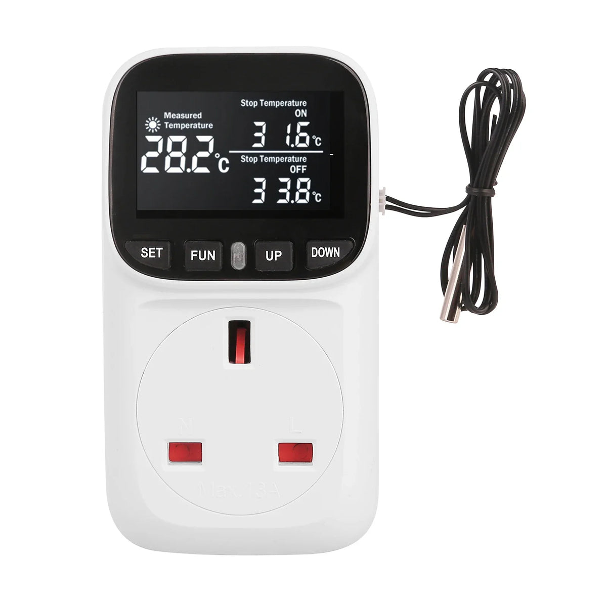 Cooling 240v 10A Temperature Controller Socket Digital Display Smart – 4 Colors
