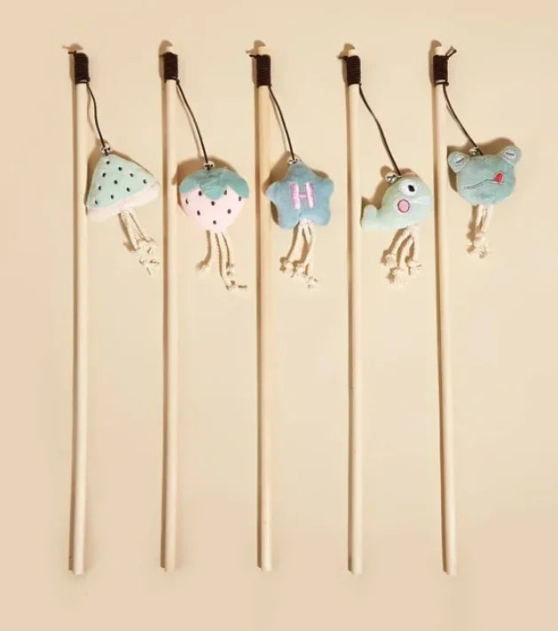 New Mouse Wooden Teasing Cat Rod Cat Toy Pet - MyPetDollar.com