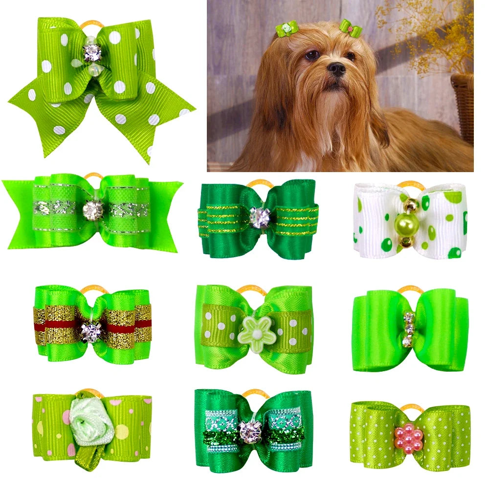 20pcs Pet Dog Cute Hair Bows with - MyPetDollar.com