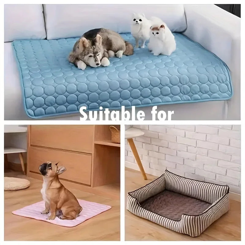 Summer Ice Silk Pet Cooling Mat, Breathable - MyPetDollar.com
