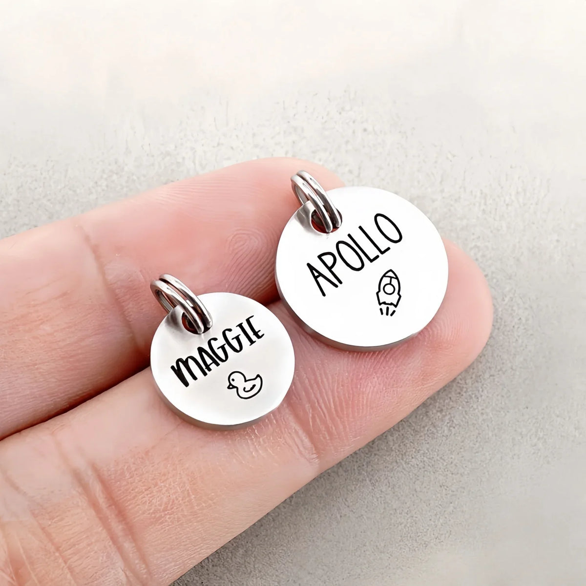 Custom Engraved Pet ID Tag - 12mm Tiny - MyPetDollar.com