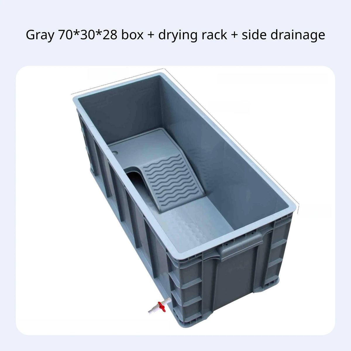 Rectangular Turtle Habitat with Drain Narrow Tank for Reptiles