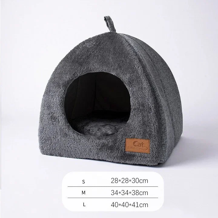 Triangle Cat Nest Closed Home – 3 Sizes