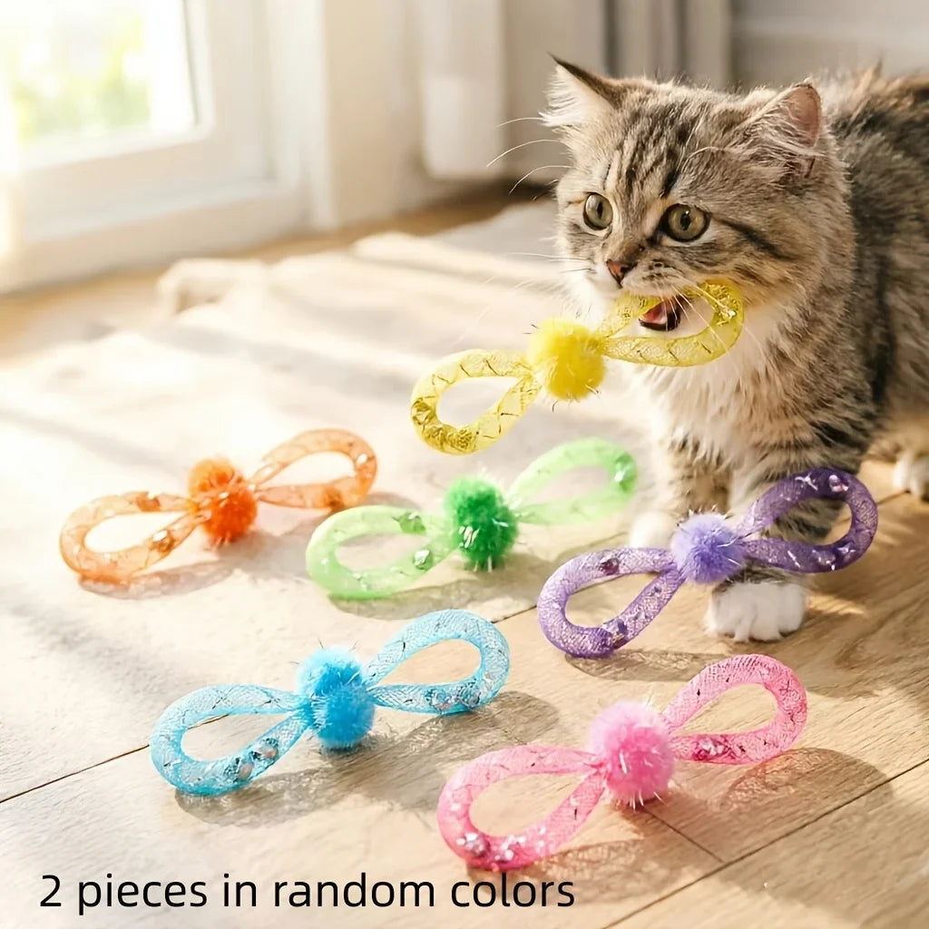 2pcs Random Color Pet Cat Bell Attached Hose - MyPetDollar.com