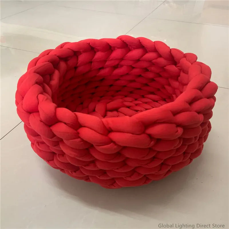Handmade Knit Warm Soft Dog Cat Bed Mats Pet - MyPetDollar.com