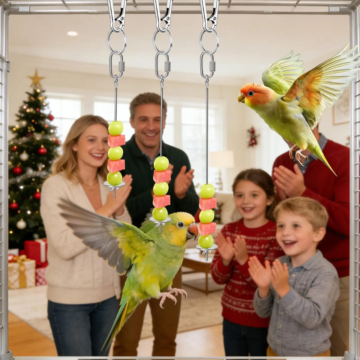 1pc Bird Toy Skewer Fruit Spear Hanging - MyPetDollar.com