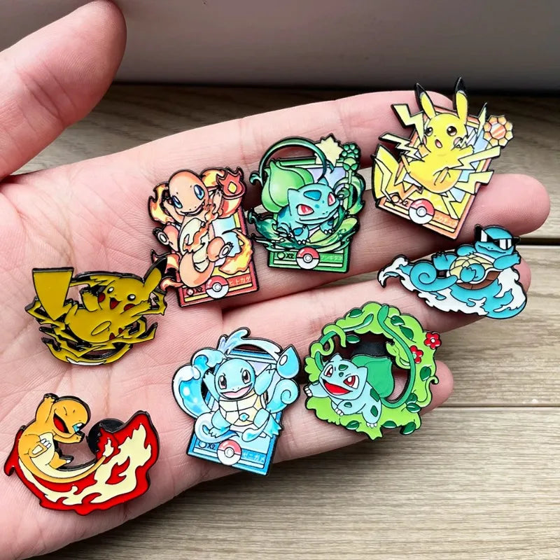 8pcs Set Anime Enamel Pin Badges Pikachu - MyPetDollar.com