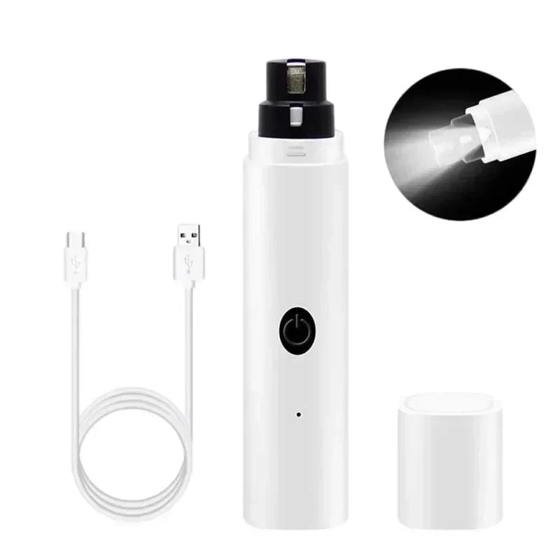 Quiet Electric Dog & Cat Nail Clippers Rechargeable USB Charging LED – 3 Colors