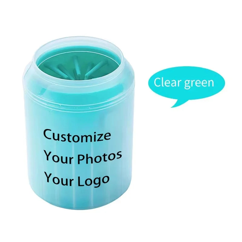Custom Logo Soft Silicone Dog Paw Cleaner - MyPetDollar.com