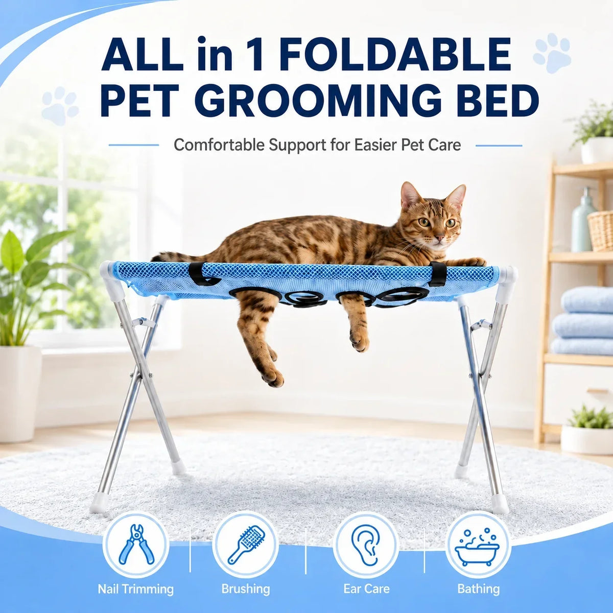 Folding Pet Bathing Support Stand for Small - MyPetDollar.com
