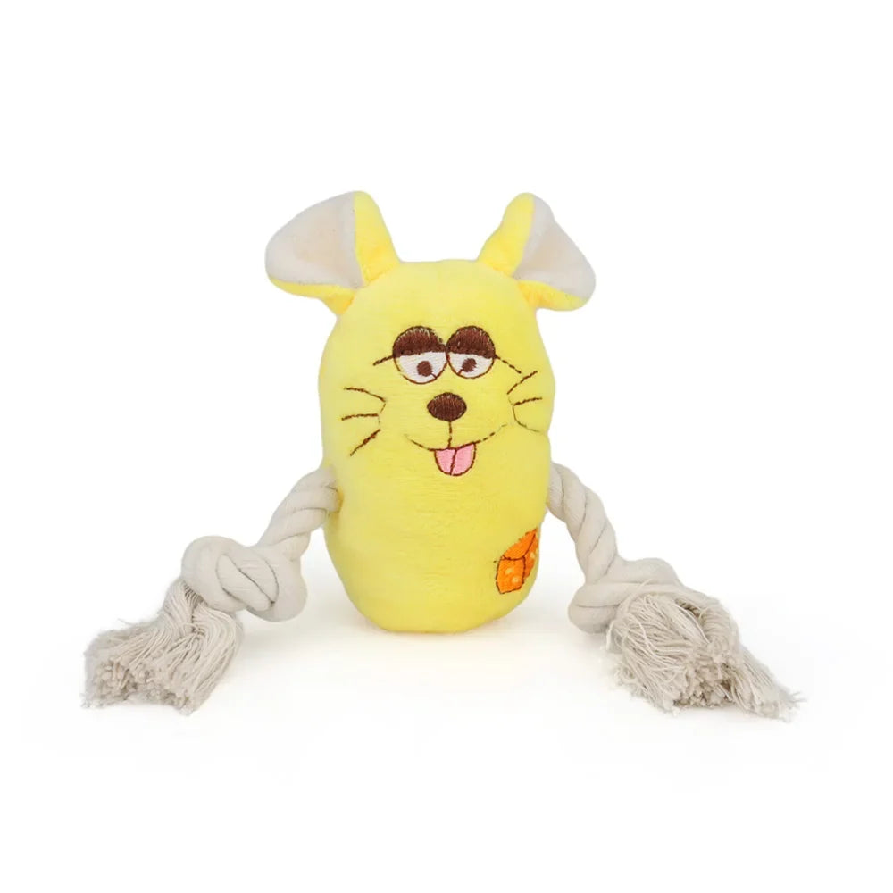 Soft Plush Mouse Pet Toy Cute Animal Rabbit Squeaky Sound