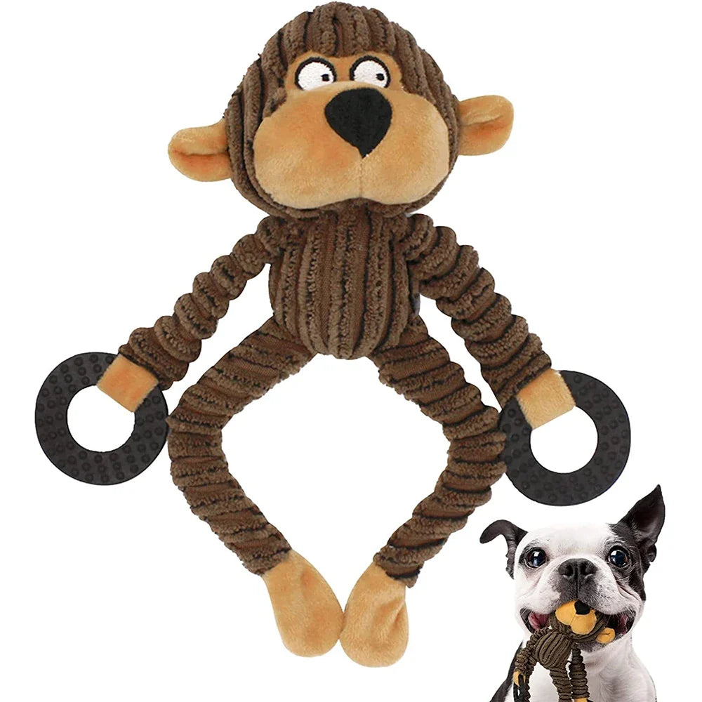 Interactive Squeaky Puppy Toys Plush Chew for Teething Training Dog