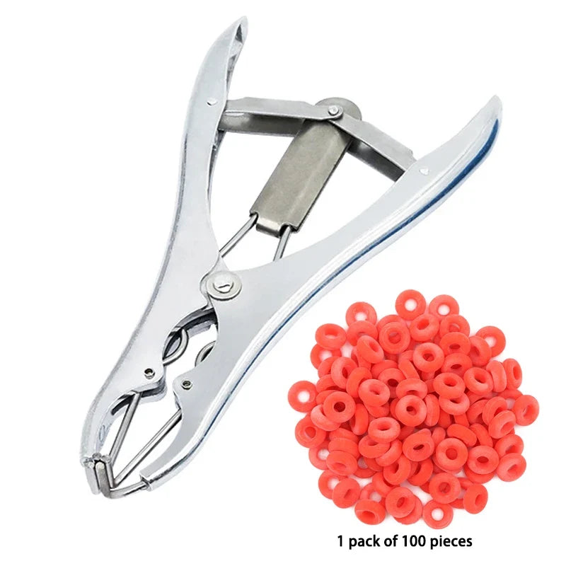 Rubber Plastics Stainless Steel Sheep Castration Forceps Broken Tail