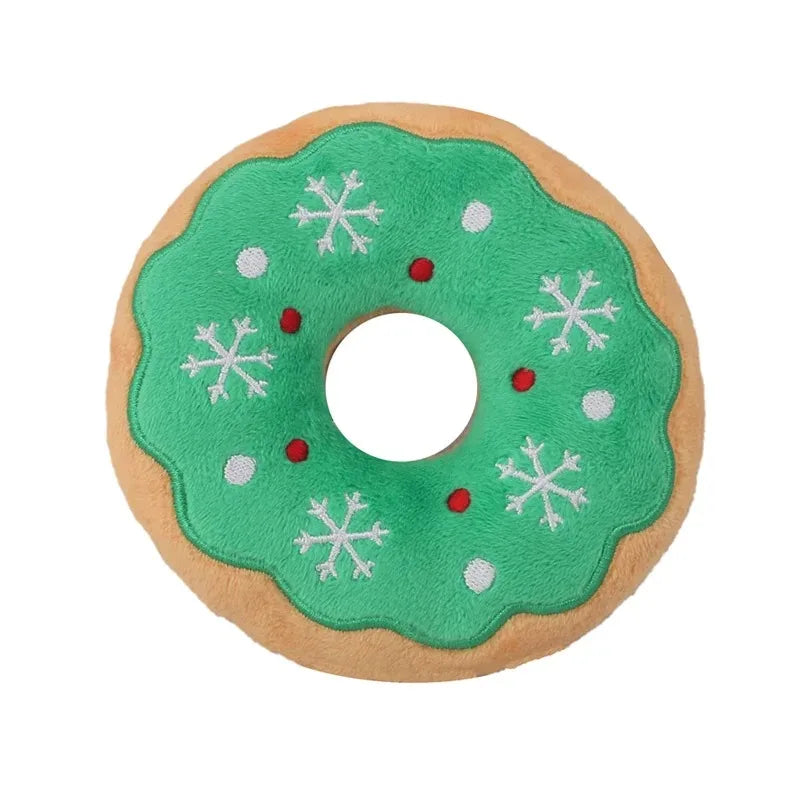 Interactive Christmas Dog Plush Squeaky Toys – 7 Colors
