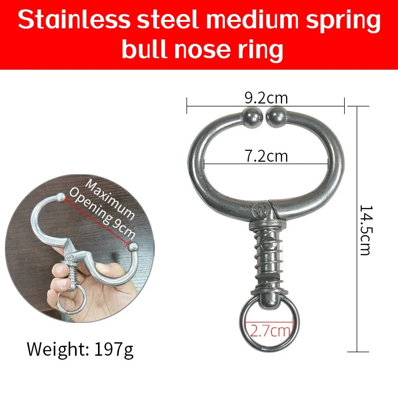Cattle Nose Ring Stainless Steel Clamp Bull Cow – 2 Colors