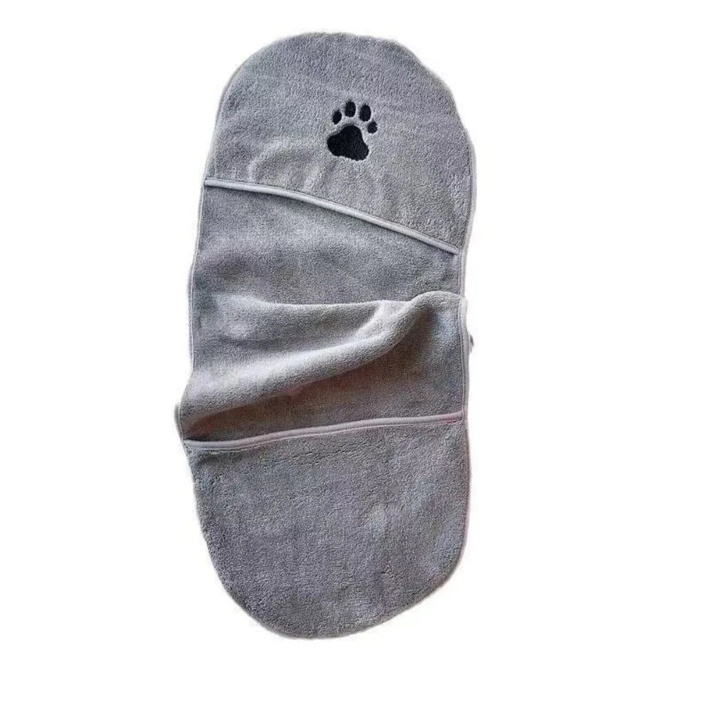Cute Paw Print Super Absorbent Dog Bath Towel – 4 Colors
