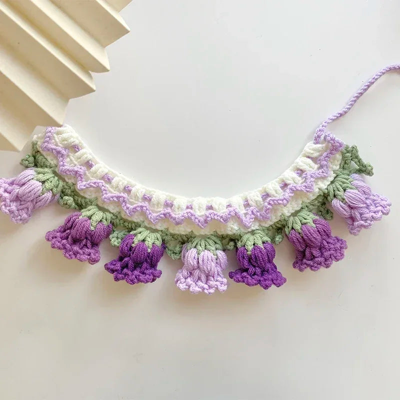 Pure hand knitting Cat Dog Knitted Collar - MyPetDollar.com