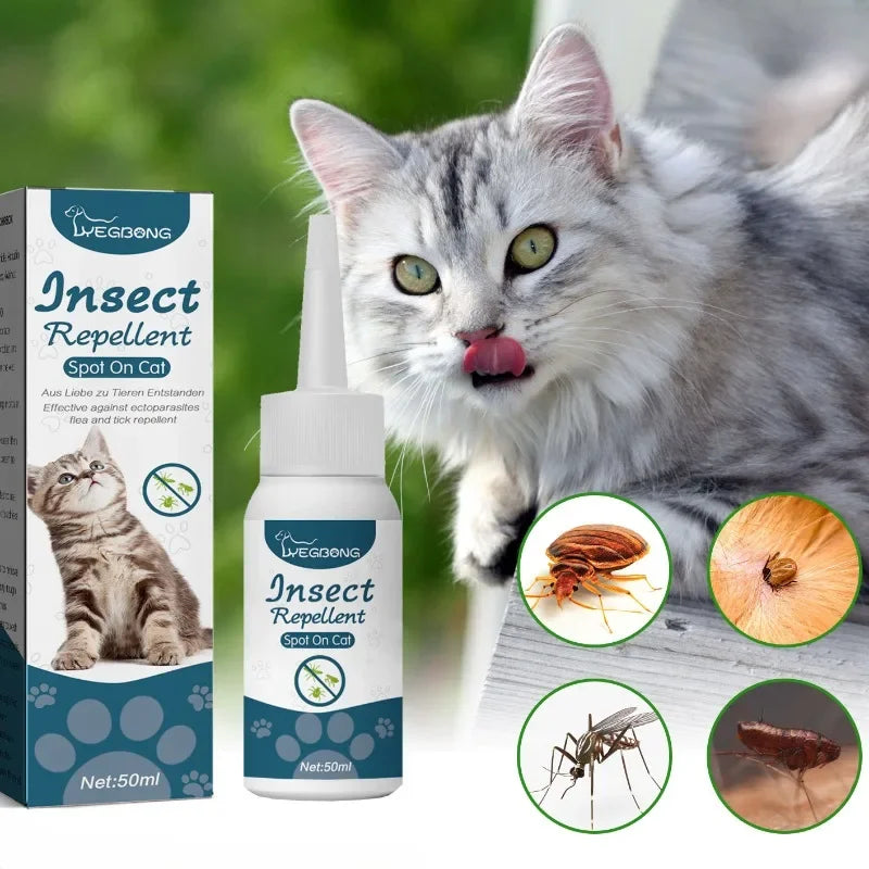 50ml Pet Anti Flea Tick Agent for Cats, - MyPetDollar.com