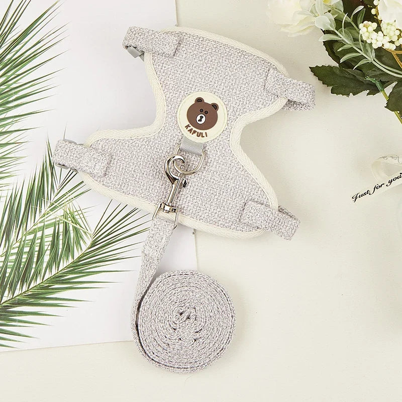 Cartoon Print Cat Rabbit Harness and Leash - MyPetDollar.com