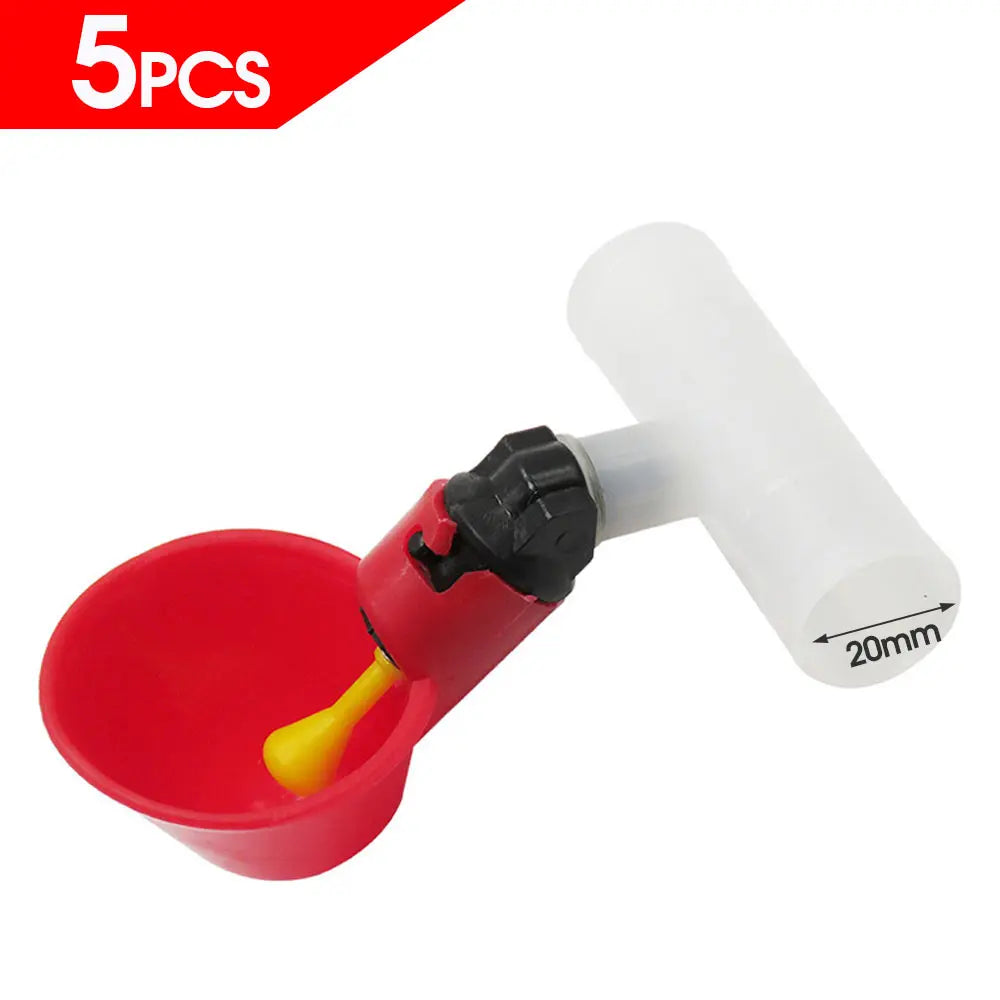 Farm Automatic Quail Drinker Plastic Chicken Waterer Bowl – 7 Colors