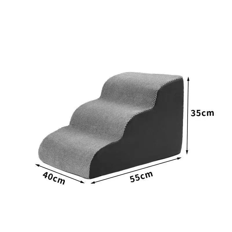 Curved Dog Stairs Ramp for High Beds, Non-Slip