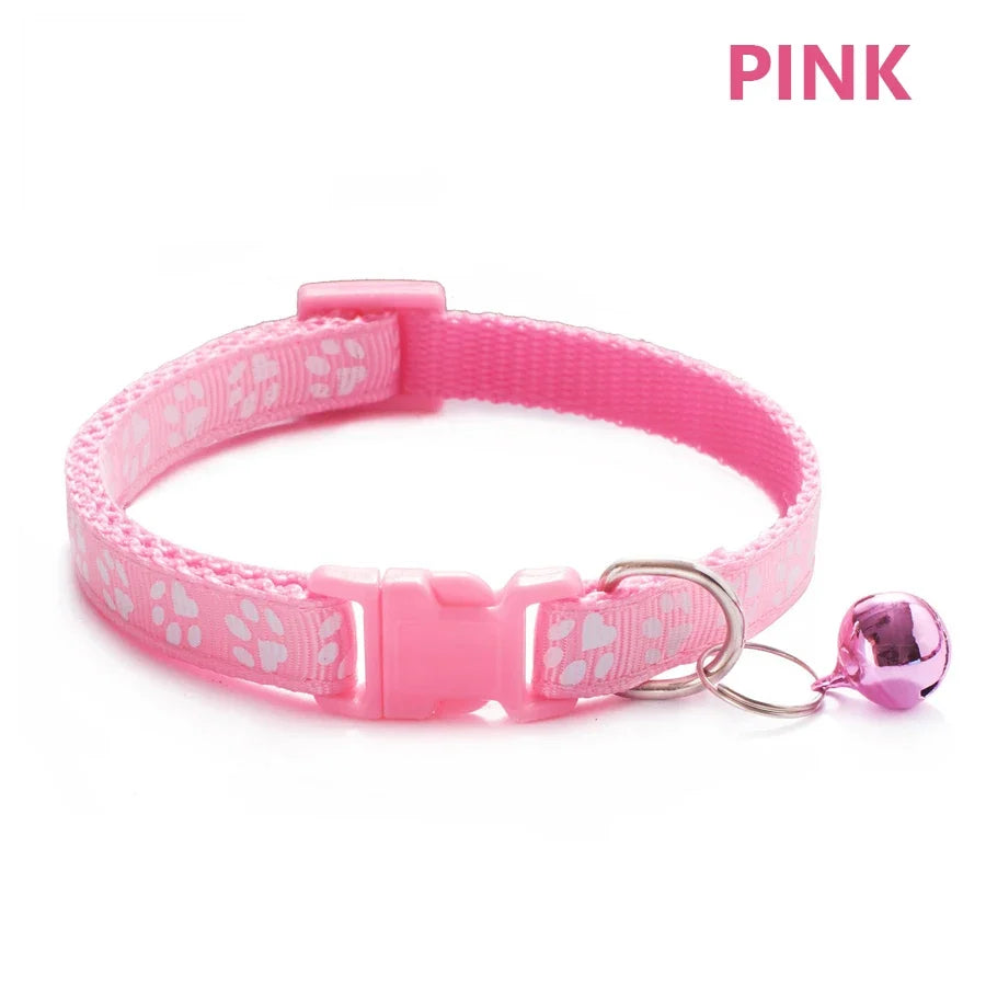 Adjustable Footprint Pet Collar – 12 Colors