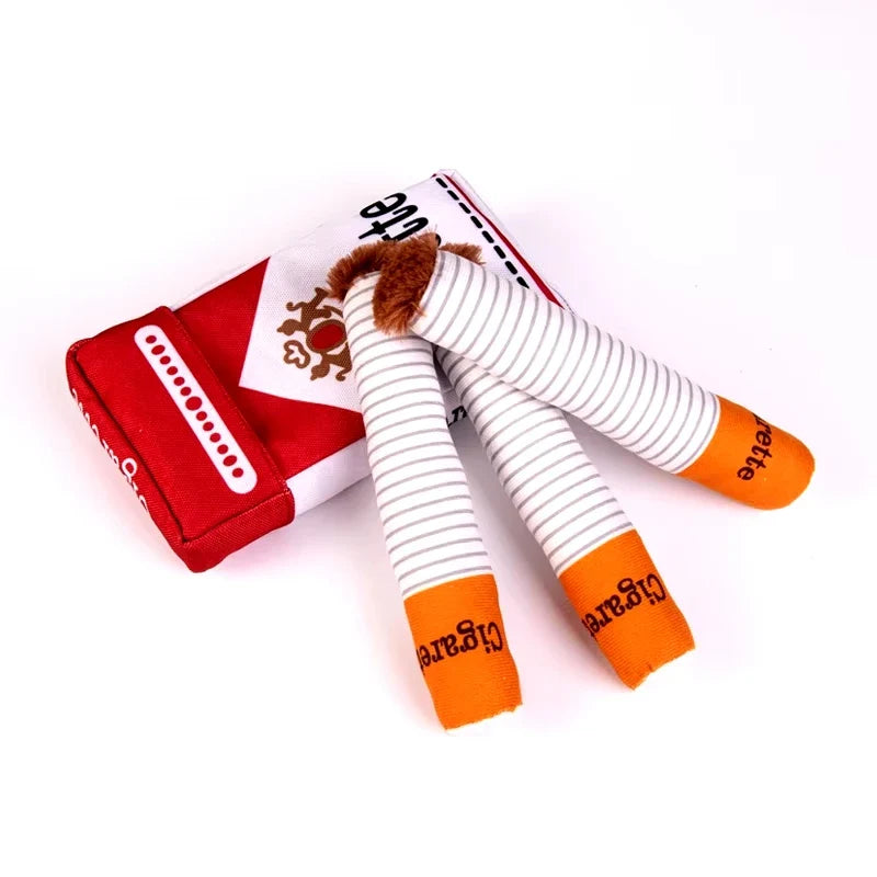 Creative Plush Giggles Dog Toys Cigarette Doll Chewing Anti