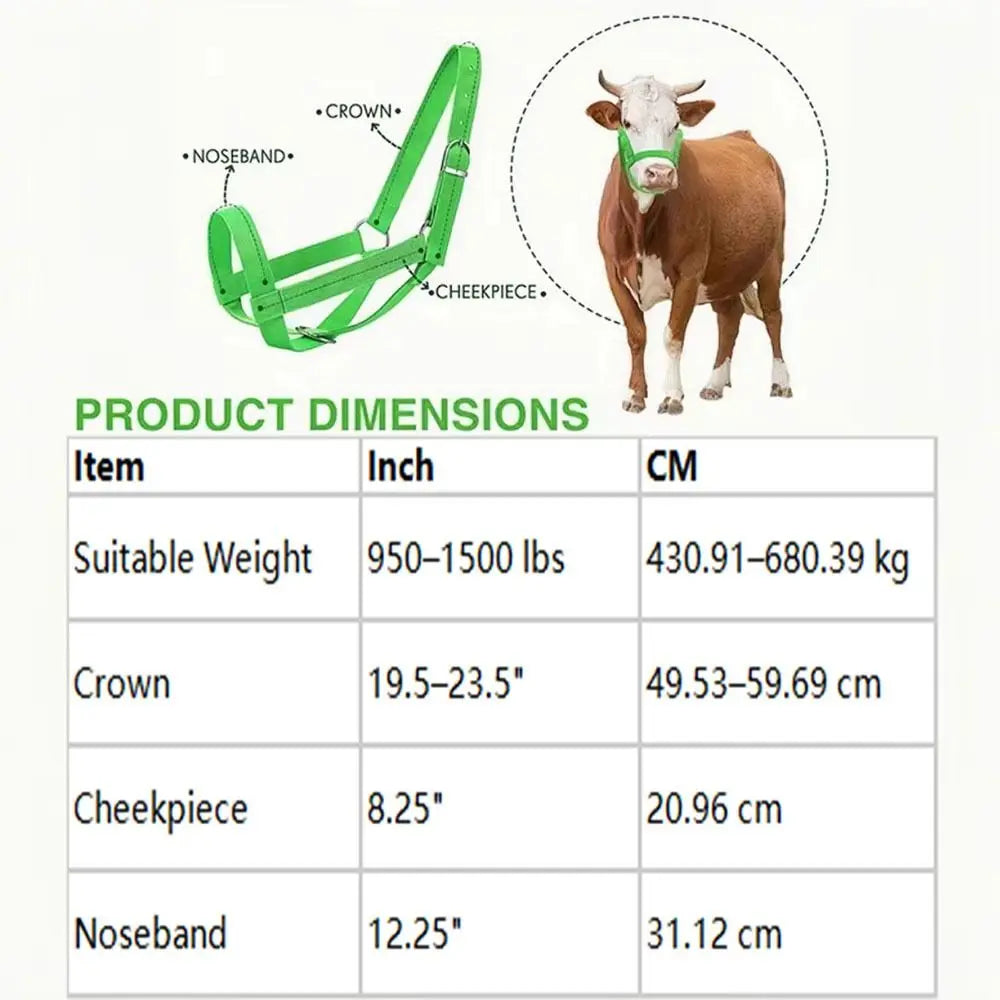 Adjustable Cow Halter with Lead Nylon - MyPetDollar.com