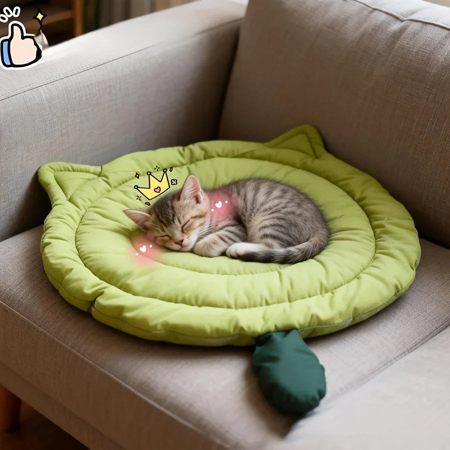 Cute Plush Cushion Cat Bed 1pcCat Shaped Pet - MyPetDollar.com