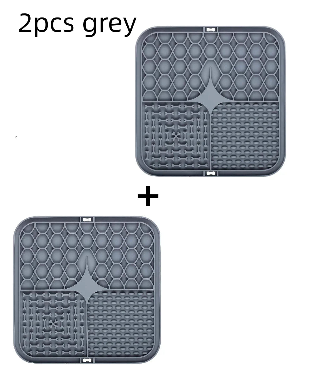 Pet Lick Silicone Mat for Dogs Slow Food Plate Bathing
