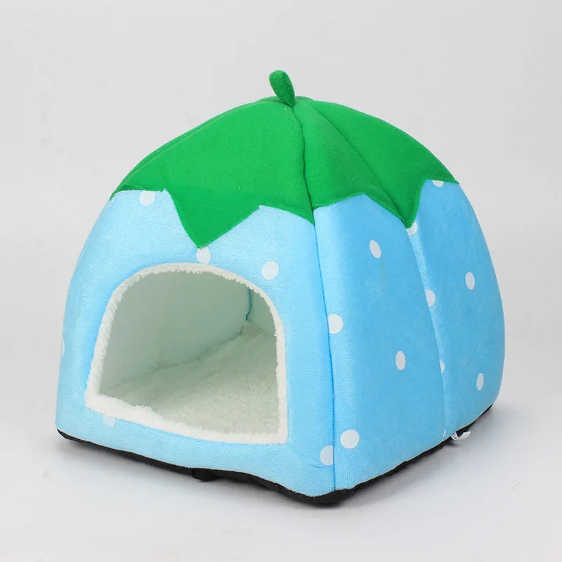 Strawberry Hamster House Guinea Pig Hideout - MyPetDollar.com