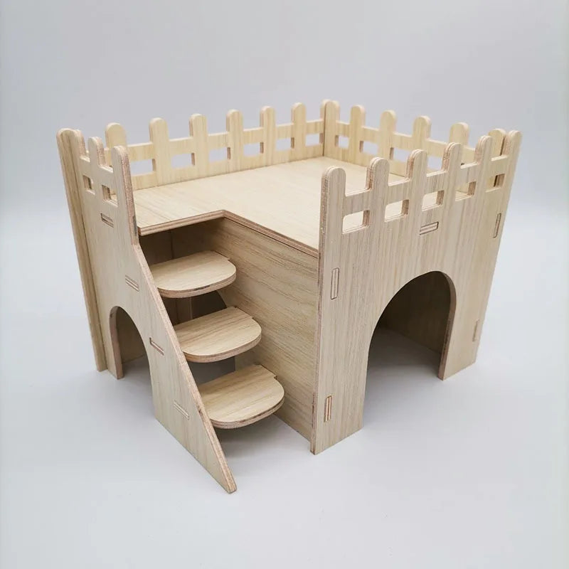 Hamster Solid Wood Shelter Hedgehog Wooden - MyPetDollar.com