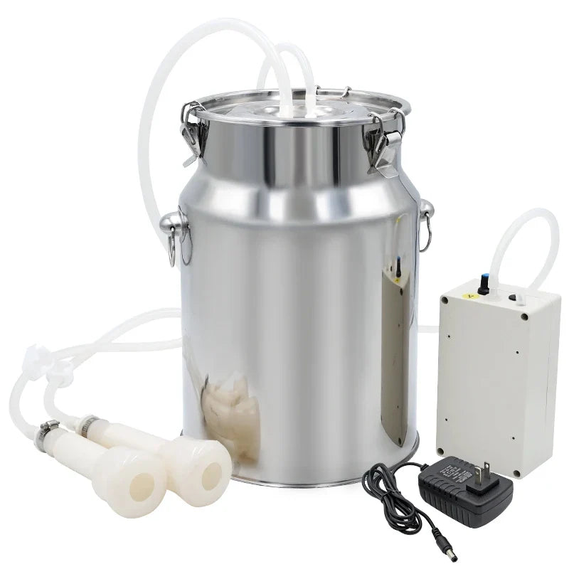 10l Cow Goat Milking Ma Electric Pulsating Machine, Stainless Steel