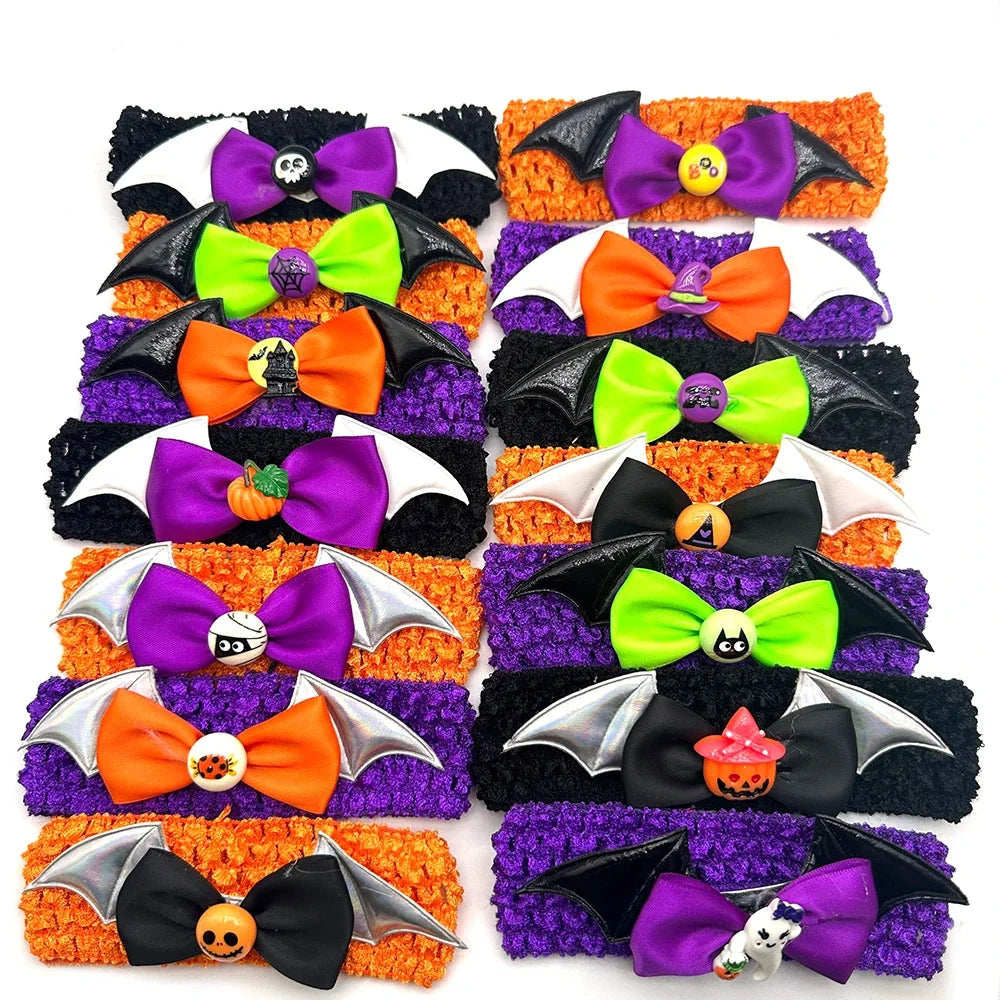Pet Grooming Dog Bowtie Halloween Pumpkin Necktie – 8 Colors