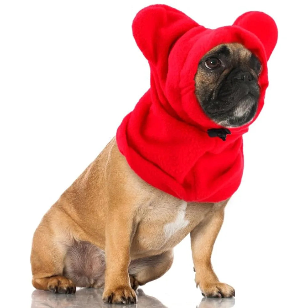 Soft Fleece Dog Bat Hat Warm Material Solid Color Pet Winter – Dog Supplies