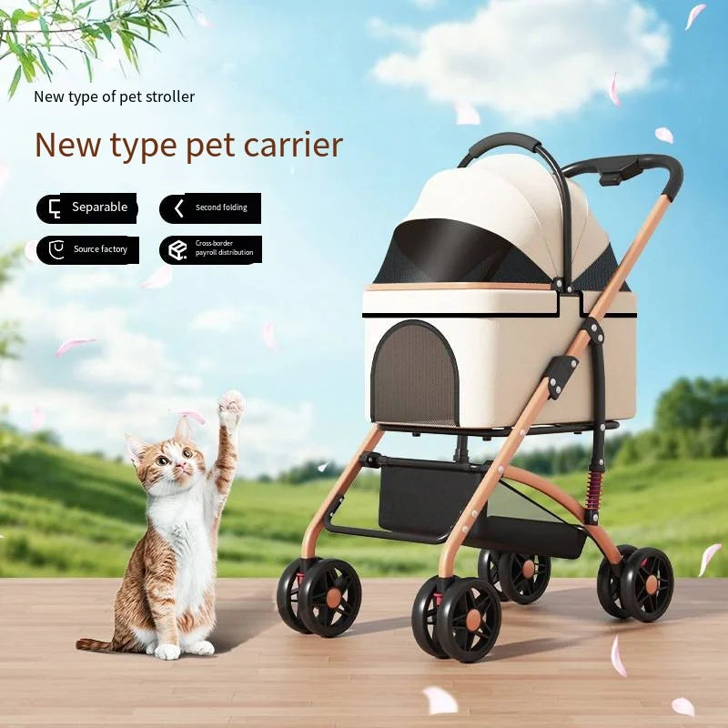 Pet Outdoor Small Stroller Detachable Dog - MyPetDollar.com